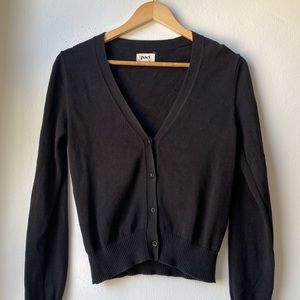 Pact Women's Black Classic Fine Knit Cardigan, S